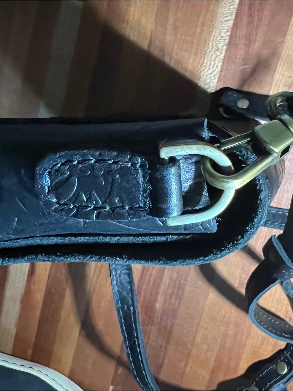 Portland Leather Goods Metro Mini Crossbody, Mag Closure, Tooled, w/Strap, Brown - Picture 6 of 7